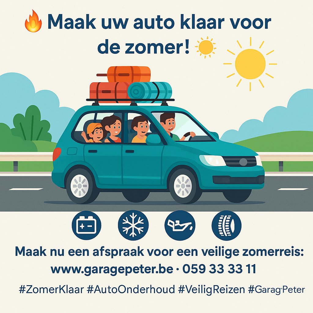 Zomercheck voor je wagen vóór de vakantie